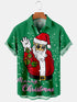 Men's Christmas Funny Graphic Short Sleeve Hawaiian Shirt